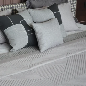 Crystelle Grey Quilted Bedspread (Set of 4)
