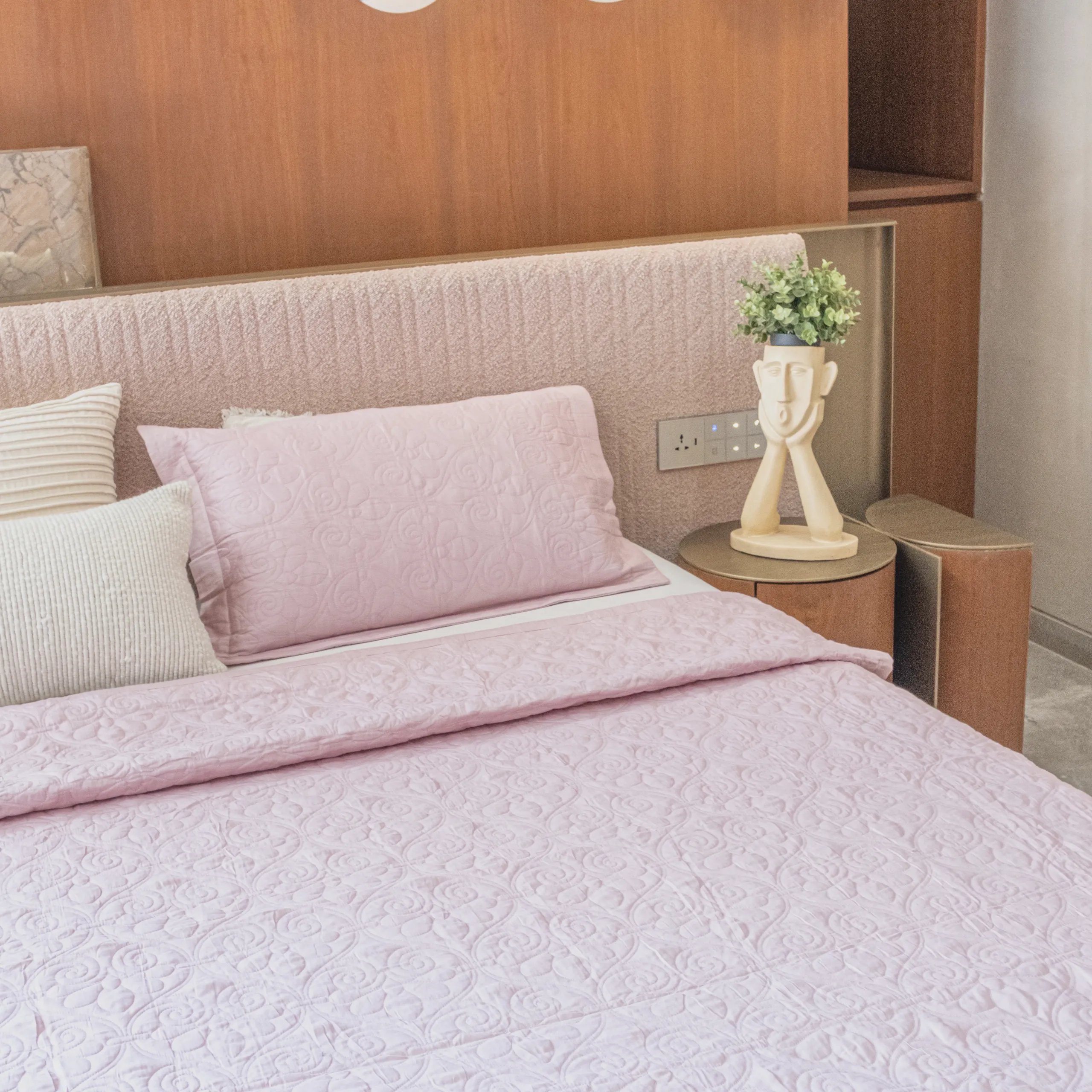 Florence Cameo Rose Quilted Bedspread (Set of 4)